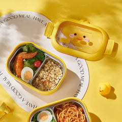 2 Compartment Stainless Steel Lunch Box