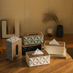 Moder Tissue Box with Wooden Lid