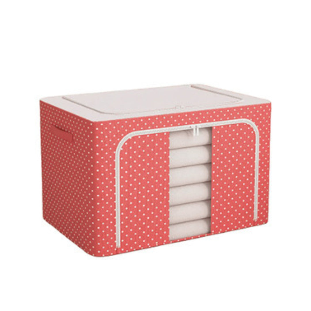 Foldable Clothes Storage Box (100L)-Red