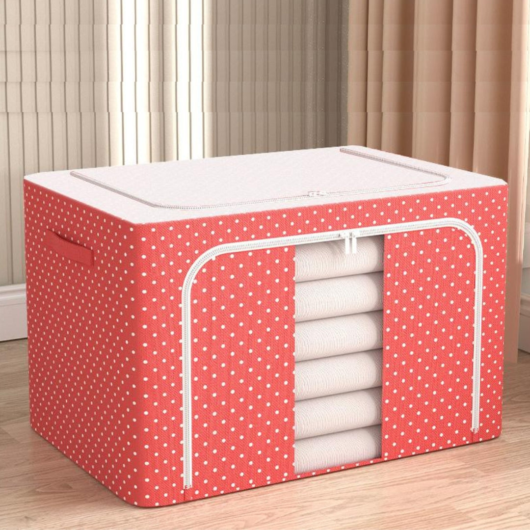 Foldable Clothes Storage Box (100L)-Red