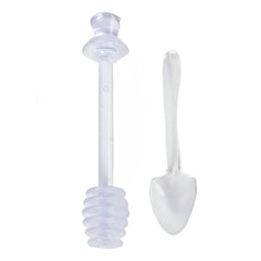 2 Pc Acrylic Honey Stick and Spoon