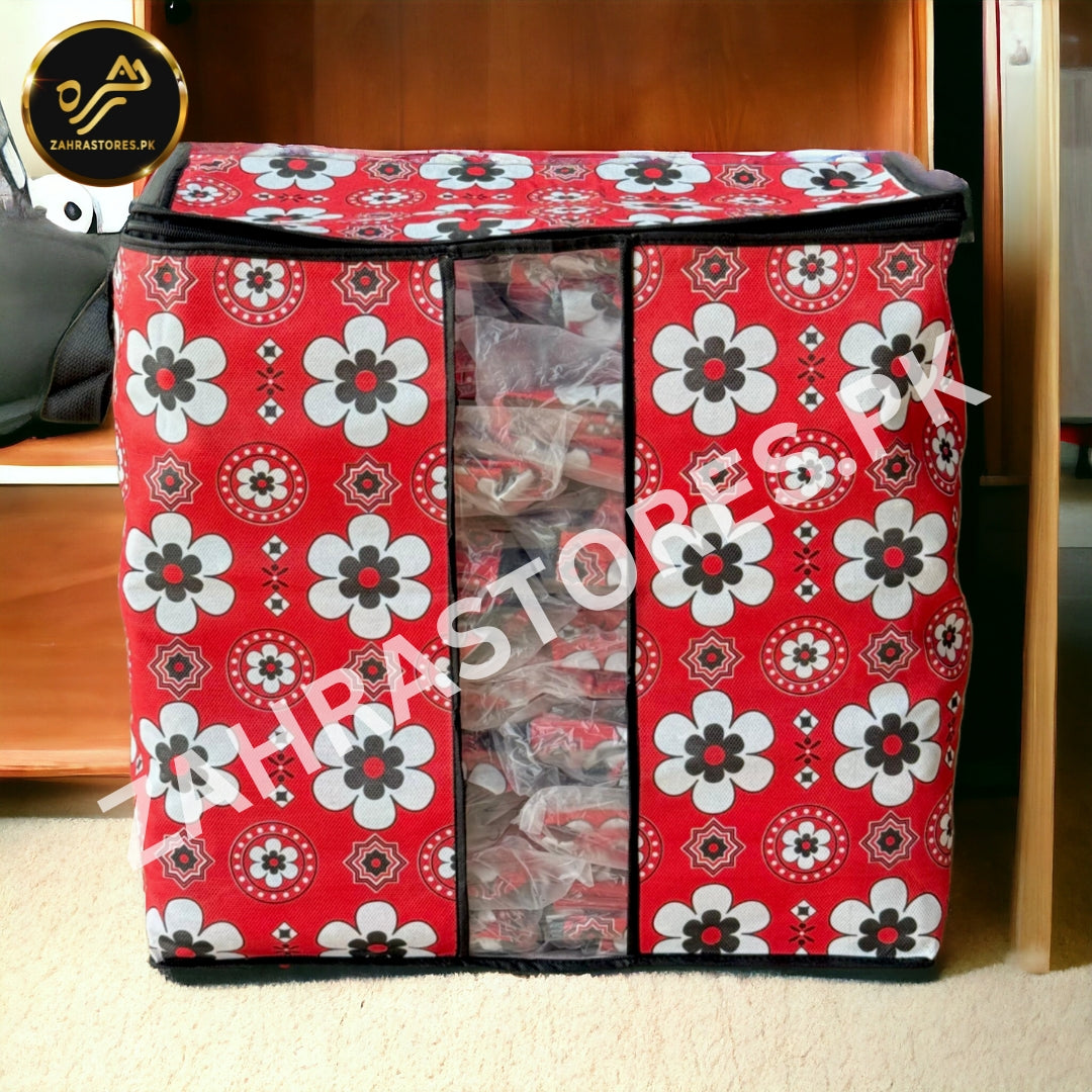 110GSM Cloth Storage Bag 1 Pc (Ajrak)