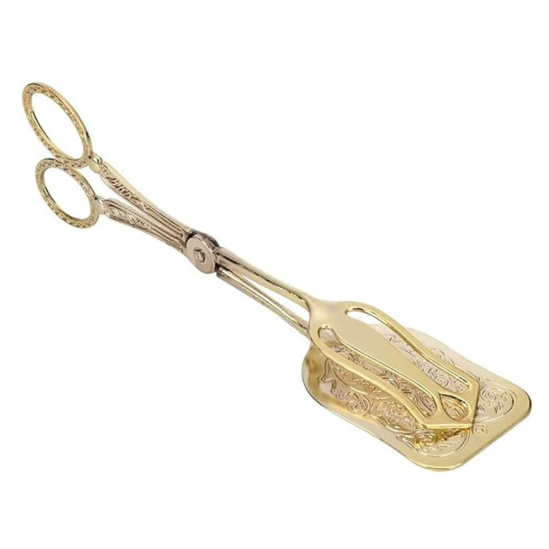 Golden Metal Food Serving Tong