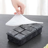 Big Size 8 Grid Silicone Ice Cube Tray (With Lid)