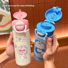 2 in 1 Doraemon Insulated Bottle-Sky Blue