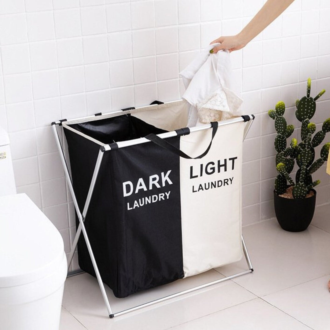 2 Section Laundry Basket – Zahra Stores