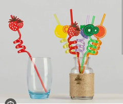 Cartoon Reusable Straws pack of 4