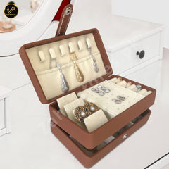 2 Layer Portable Travel Jewelry Case