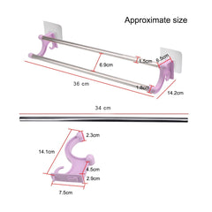 Stainless Steel Double-bar Towel Rack
