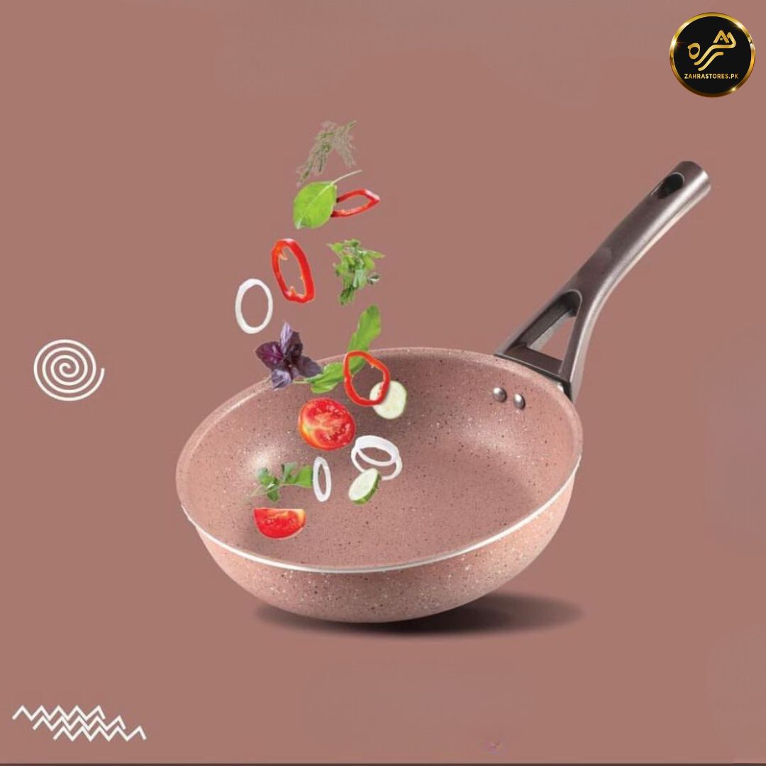 Xelent Marble Fry Pan-Pink