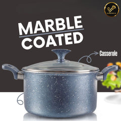 XELENT Marble Coated Casserole (Blue)