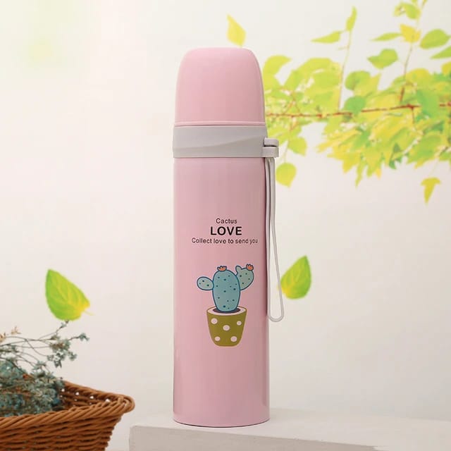 500 ML Stainless Steel Water Bottle(light pink)