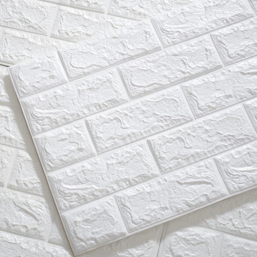 3D Brick Design Wall Sheet (3MM)-White