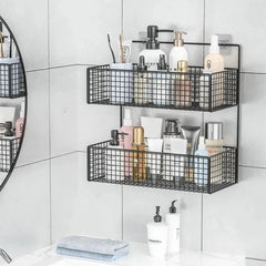 2-Layers Metal Wall Mounted Rack