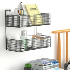 2-Layers Metal Wall Mounted Rack