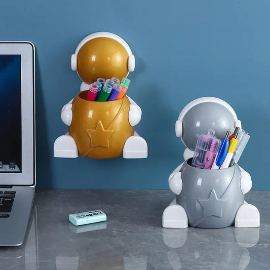 Astronaut Pen Holder Desktop Storage Box
