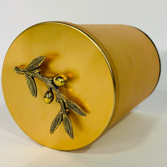 Round Gold Jar-Orchid