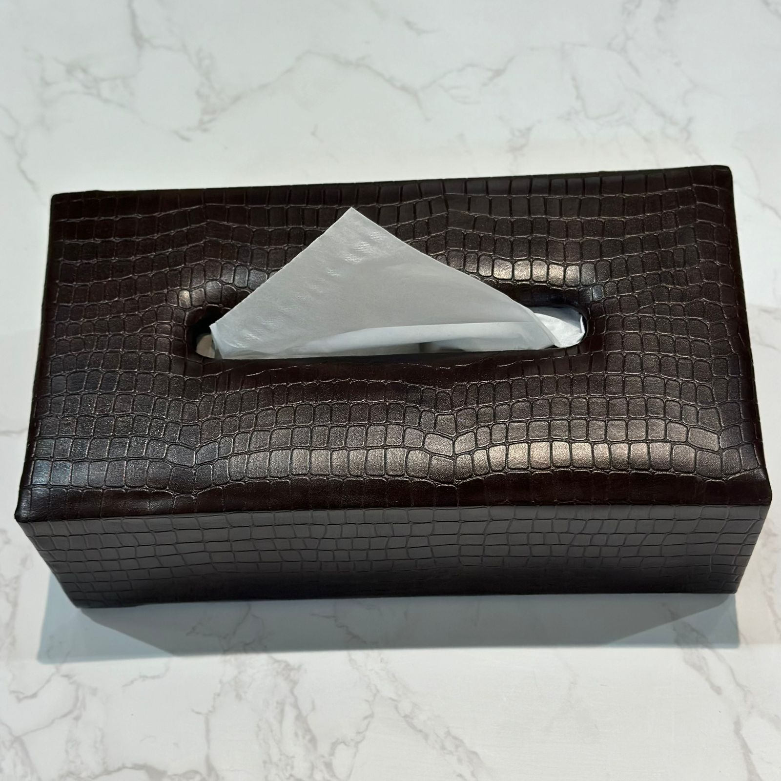 Leather Tissue Box -D2