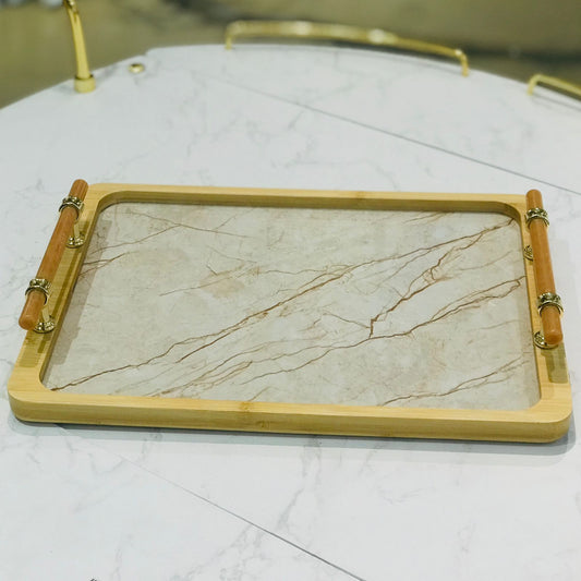 Single Piece Wooden Tray-Medium