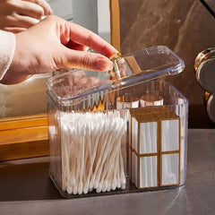 Transparent Cosmetic & Swab Organizer