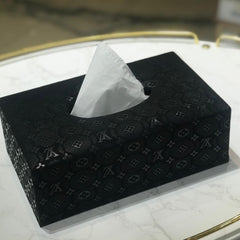 Leather Dustbin+Tissue Box-D3