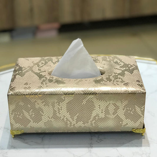 Leather Dustbin+Tissue Box-Skin