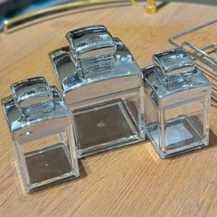 3 Piece Acrylic Jar Set with Stand