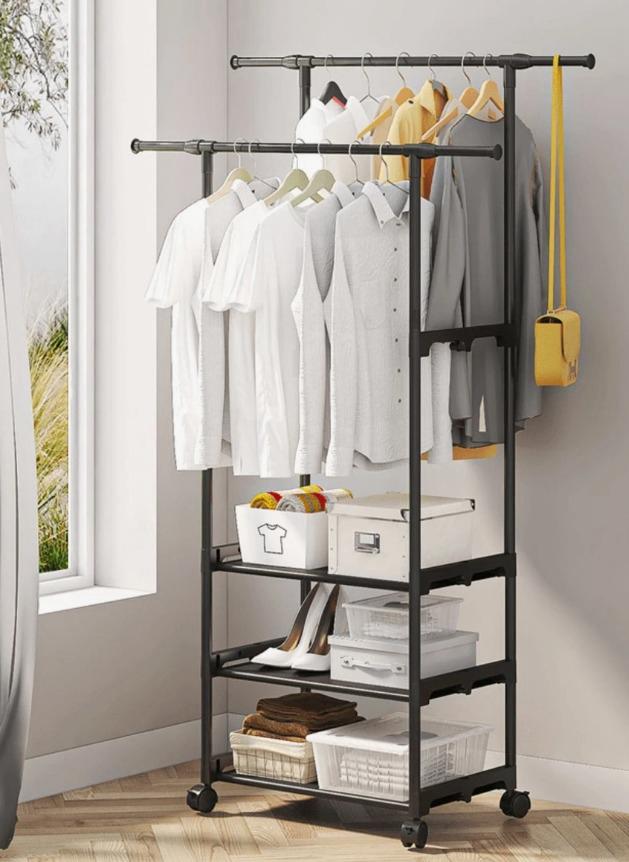 Double Rod Clothes & Shoe Rack – Zahra Stores