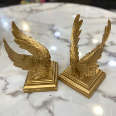 1 Pair WINGS bookends Golden