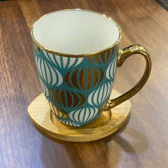 Golden Handle Ceramic Mug -D4