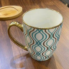 Golden Handle Ceramic Mug -D5