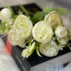 Floral Flower Bunch White-11