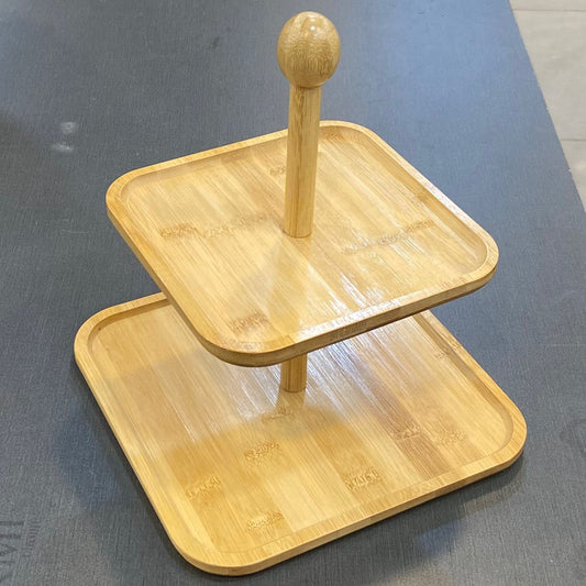 2 Tier Wooden Pastry Tray