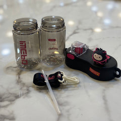 Cute Cartoon Bottle-Black