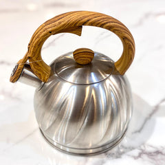 Stainless Steel Kettle Wooden Handle 2.0 Liter