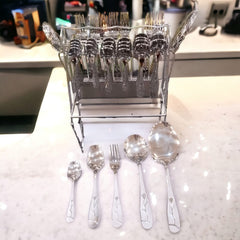 37 Pcs Cutlery Set Rose Style