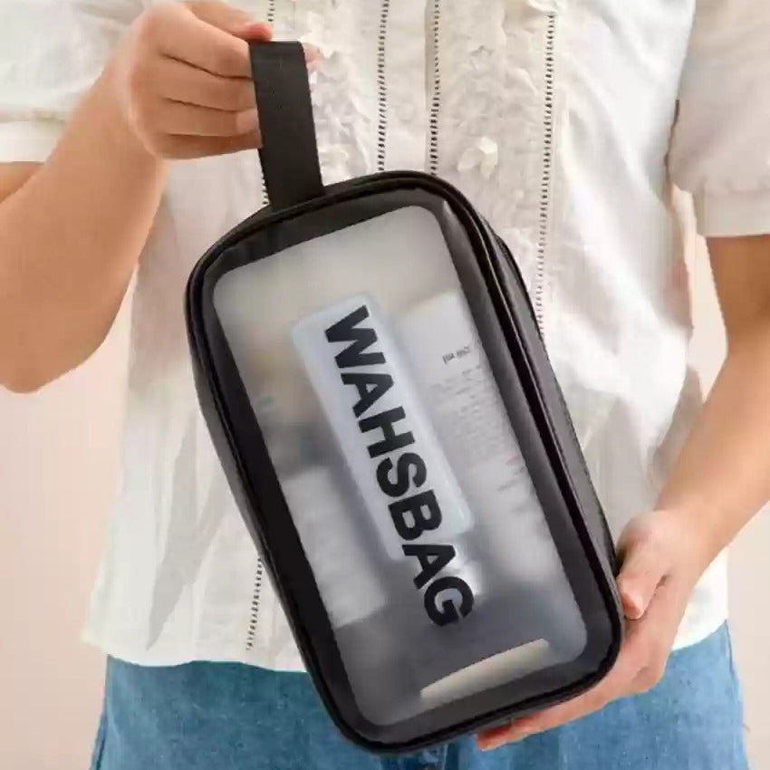 Wash Bag Makeup Travel Pouch Black (M)