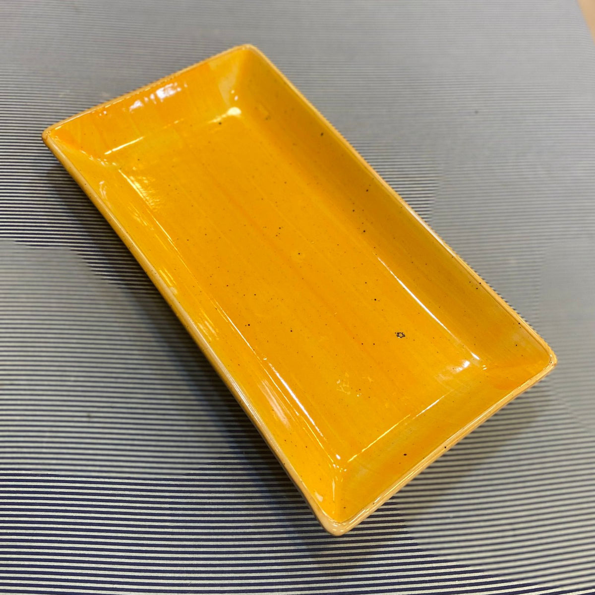 Ceramic Rectangle Dish-Yellow