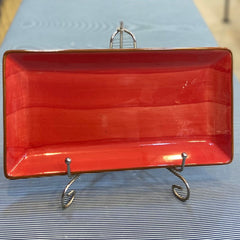 Ceramic Rectangle Dish-Red