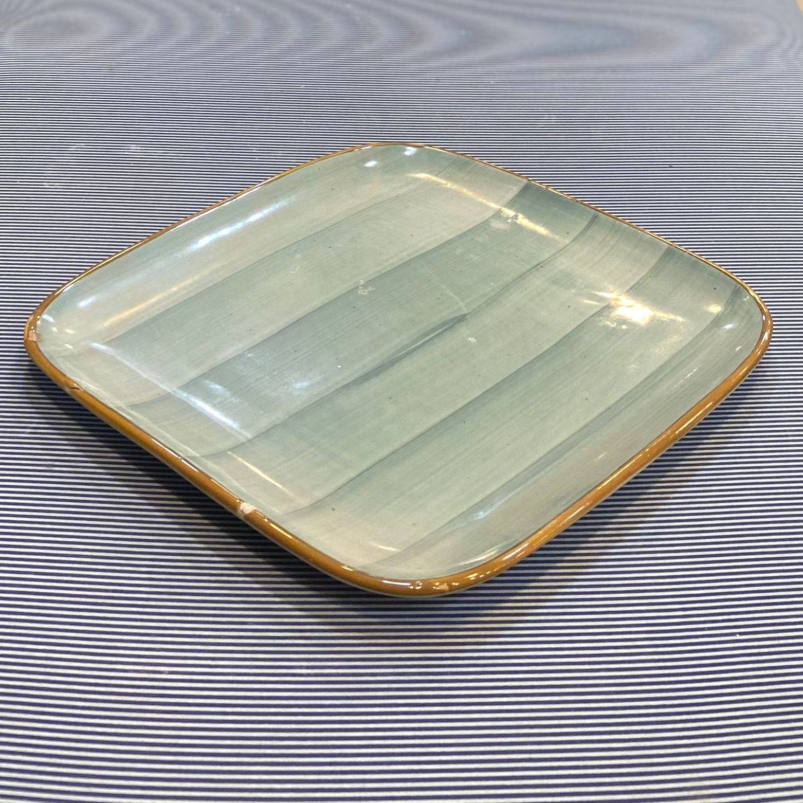 Ceramic Square Platter-Green