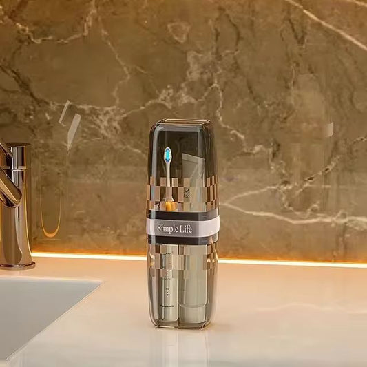 Portable Travel Toothbrush Holder (Brown)