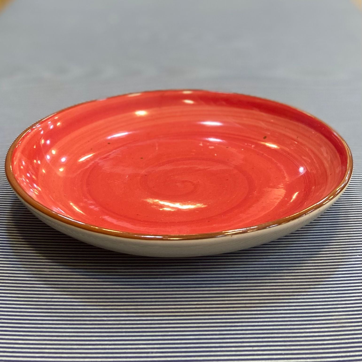 Ceramic Round Medium Plate-Red