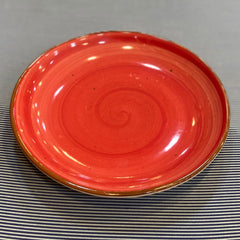 Ceramic Round Medium Plate-Red