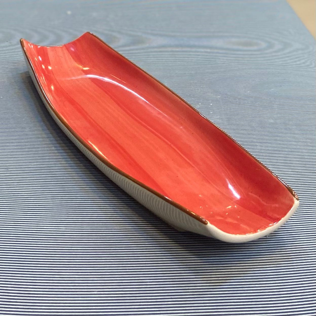 Ceramic Sushi Dish Large-Red