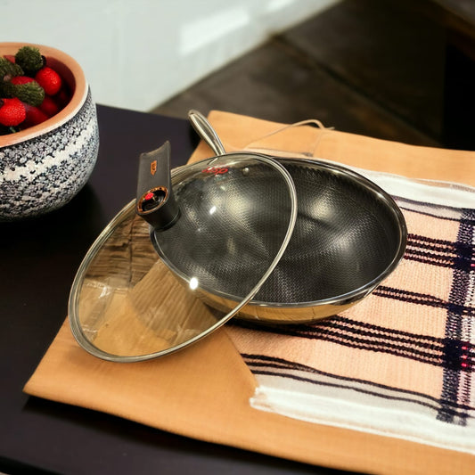 Non Stick Deep Fry Pan with Lid 34 cm