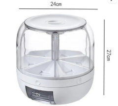6  Compartment Grain Storage Dispenser Round Large