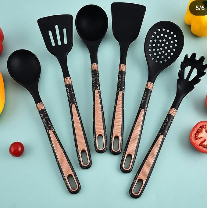 16 Pcs Silicone Cooking Kitchen Utensils Set Black