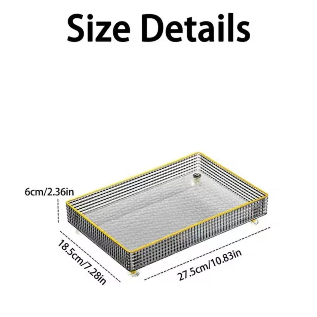 Multi Purpose Crystal Tray-Grey