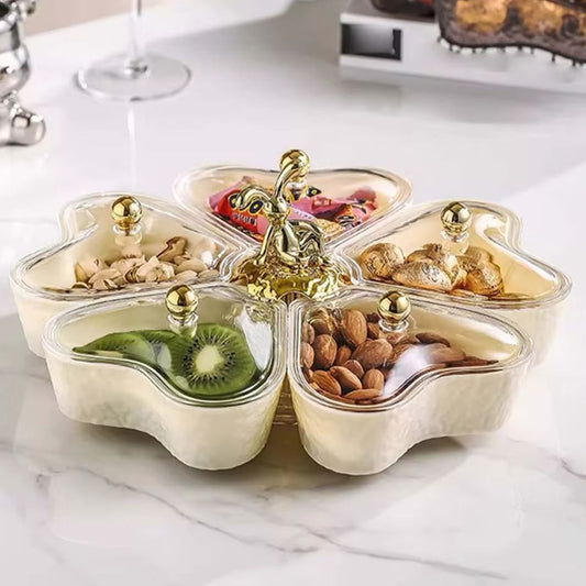 Divided Heart Shape DryFruit Dish