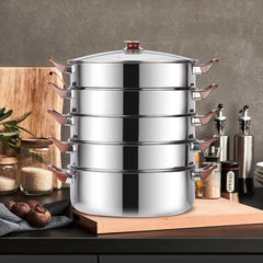 5 Layer Stainless Steel Steamer Pot 34cm